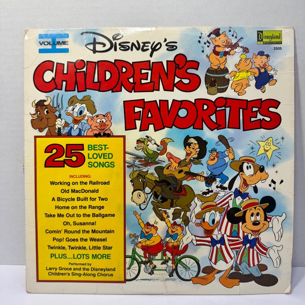 Disneyland Records Disneys Children's Favorites Vol. 1 Vinyl LP 1979 Larry Groce